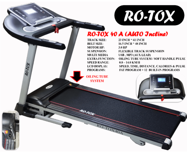 Used Rotox 40 A – AUTO INCLINE Treadmill +92235979227 - Image 3